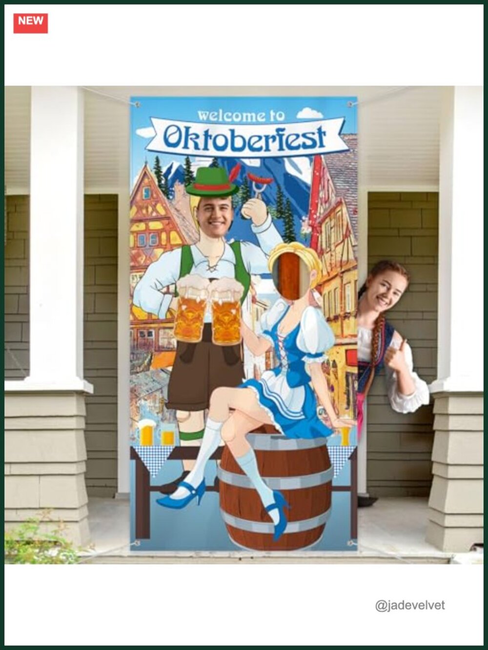 Oktoberfest Photo Booth Background Prop Bavarian Beer Festival Banner 6x3 ft
